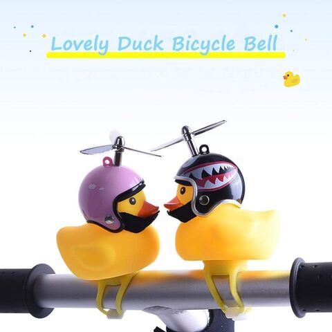 Sonnette de Vélo Canard avec Casque, Accessoires de Vélo Canard en Caoutchouc avec Lumière LED, Klaxons de Guidon d'Hélice Mignons pour Extérieur for sale at factory direct price