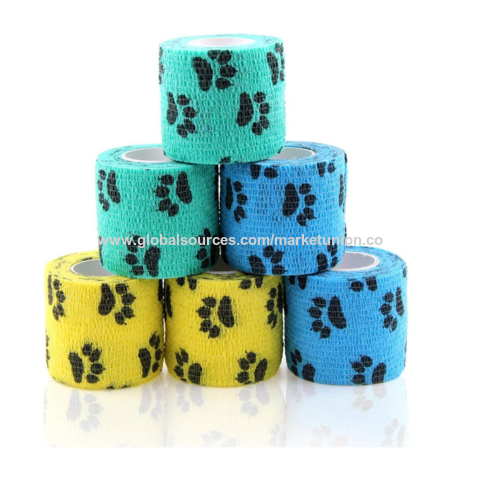 Grosir Perban Kohesif Elastis untuk Hewan Peliharaan, Perban Perekat Mandiri Non-Woven untuk Anjing, Hewan Peliharaan & Keseleo Pergelangan Kaki for sale at factory direct price