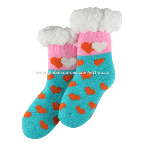Heißer Verkauf Beliebte Dicke Warme Thermische Winterzimmer Socken Hausschuhe Bodensocken