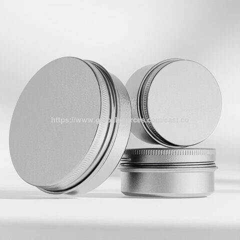 Kosmetikbehälter Tiegel Schraubdosen Deckel Metall Rund Aluminium Kundenspezifisches Logo Aluminiumbehälter für Haarwachs 100ml Schwarz for sale at factory direct price