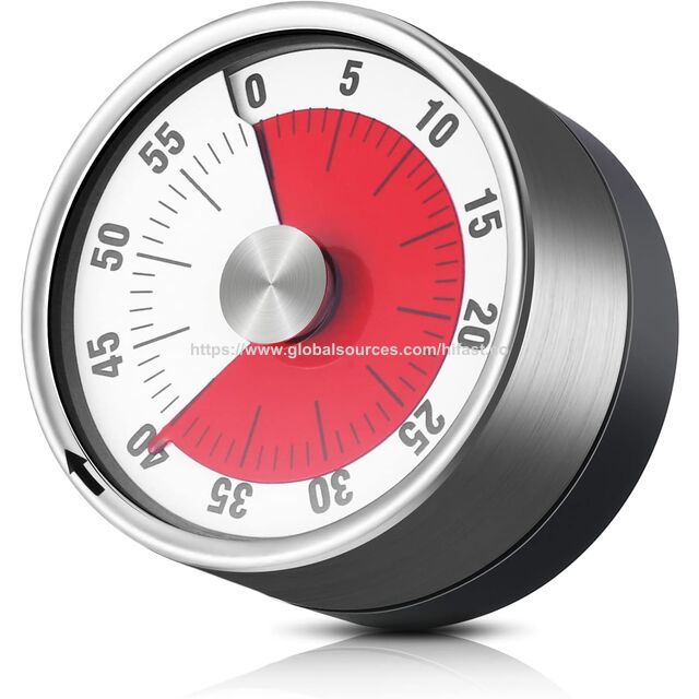 Timer Dapur Magnetik, Timer Visual untuk Anak-anak, Timer Hitung Mundur Visual 60 Menit dengan Alarm Keras for sale at factory direct price