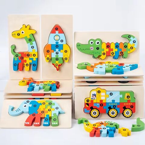 Puzzles educativos para niños CMYK, puzzles con logotipo personalizado OEM o ODM, rompecabezas de dibujos animados, juegos de ingenio para niños