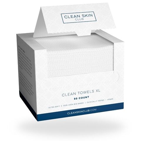 Serviettes Nettoyantes XL™ Recommandées, Serviette pour le Visage 100% Biosourcée USDA, Serviette pour le Visage Jetable, Lingettes Démaquillantes Sèches, Ultra Douces