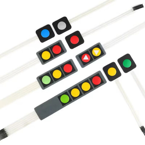 1 2 3 4 Clavier Matriciel à Membrane avec Boutons, Panneau de Contrôle, Kit DIY d'Interrupteur à Membrane