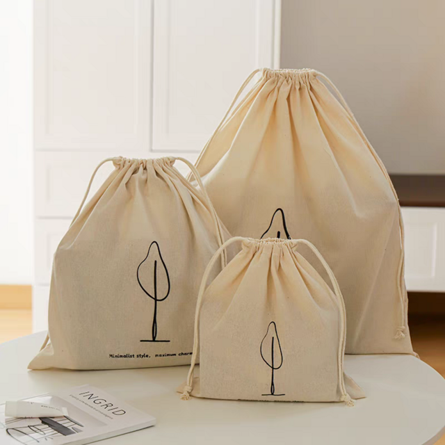Sac à Cordon en Toile, Artisanat sur Mesure, Sac Duffle Shopping Recyclable, Sac Doux Non Tissé avec Logo for sale at factory direct price