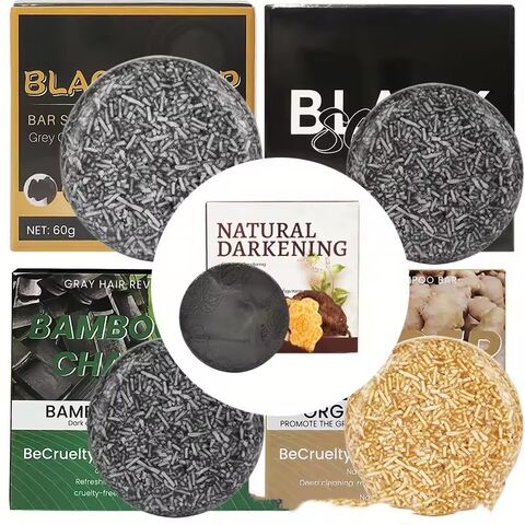 Vente chaude Savon solide naturel et biologique pour foncer les cheveux et inverser les cheveux gris, favorise la croissance des cheveux avec Polygonum Multiflorum for sale at factory direct price