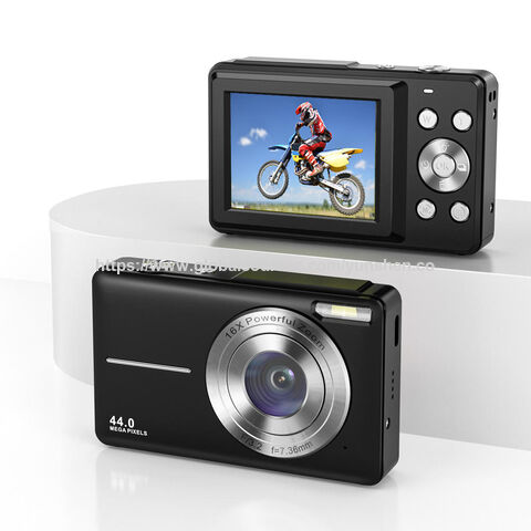 Digitalkamera FHD 1080P 44MP Kompakt Günstig Studenten Portable Digitale Kompaktkamera mit 2,4'' Farbdisplay und 16x Digitalzoom