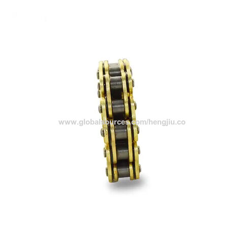 ¡Éxito de ventas! Nueva llegada Cadena de motocicleta 530 525 520 428 Cadena dorada Juegos de cadena de transmisión de alta resistencia para moto de cross