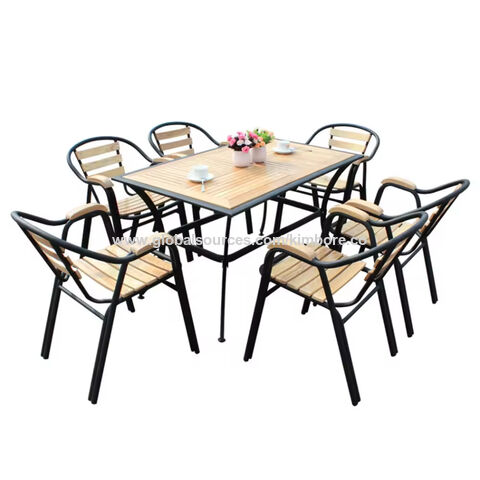 Juegos de picnic para camping, sillas y mesas de hierro para exteriores, conjunto de asientos para fiestas familiares informales en el jardín for sale at factory direct price