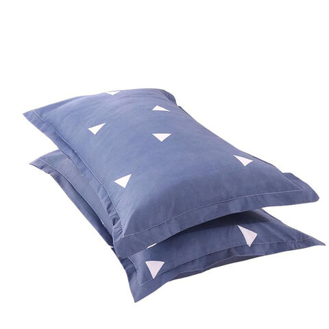 Muestra gratuita de funda de almohada de algodón a cuadros, fundas de almohada decorativas, fundas de almohada desechables, fundas de almohada azules para aerolíneas for sale at factory direct price