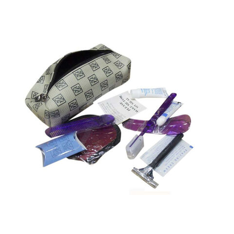 Free sample of travel kit custom airline sleeping amenities travel medical kit toothbrush travel set cosmetic bag set for sale at factory direct price