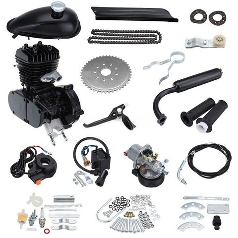 Kit Completo de Motor de Gasolina 60CC para Bicicleta, Motor de Gasolina de 2 Tiempos con Tanque de Combustible y Acelerador
