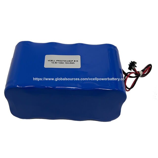 حزمة بطارية VCELL/OEM 12.8V 14Ah IFR32700-4S2P Lifepo4 مع نظام إدارة البطارية الذكي للمركبات الكهربائية، مصابيح الطاقة الشمسية، UPS
