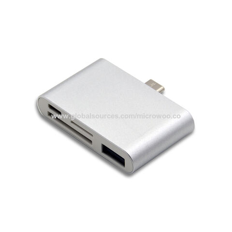 Atacado Design compacto Fácil de transportar e usar Suporte para vários dispositivos com função OTG Hub USB-C 4 em 1 com leitor de cartão