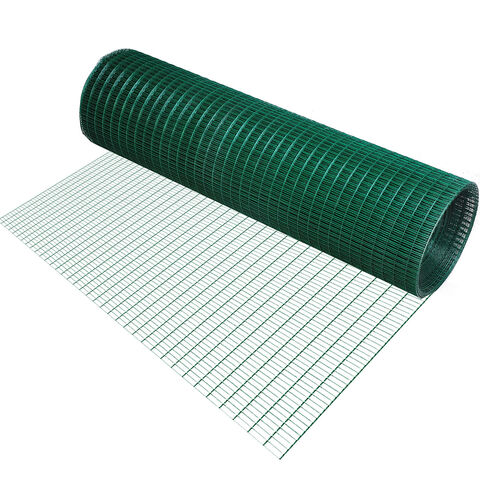 Tela de Galinheiro Revestida de PVC, Malha de Arame Soldada, Rolo de Tela para Cercas, Gaiolas e Proteção, 5 x 0,5 m