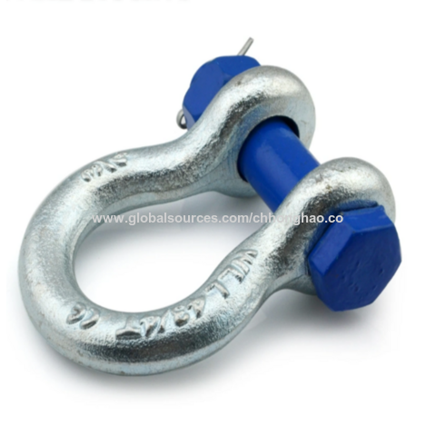 Manilha de proa galvanizada US forjada em aço de alta qualidade com pino de segurança for sale at factory direct price
