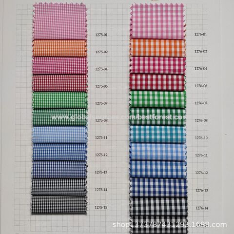 Tela a cuadros 100% algodón teñido con hilo, muchos diseños en stock. for sale at factory direct price