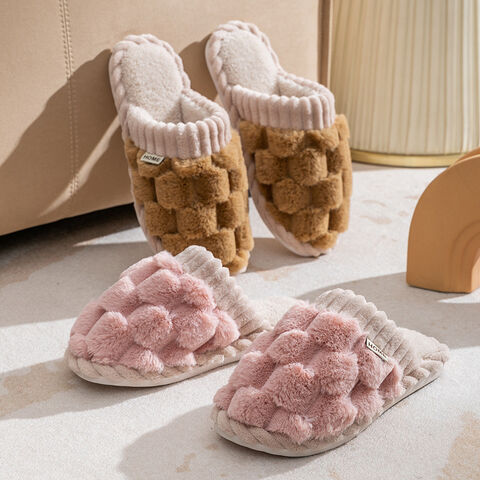 Felt wool slippers home wear slippers sheepskin slipper strip slippers pink slipper trendy women's slippers