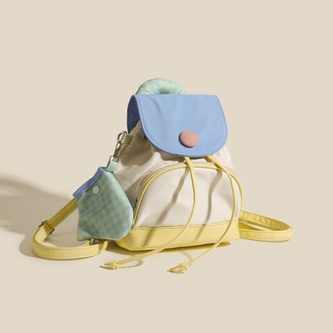 Mochila con Logo Personalizado Nueva Bolso de Hombro Lindo Nylon Cubo Cordón Mochila de Viaje Mini Mochilas Escolares para Niñas