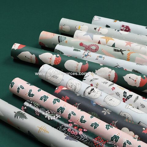 Rouleaux de papier cadeau de Noël personnalisés et magnifiques en gros - Papier d'emballage de Noël