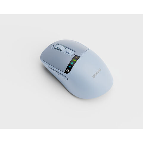 Novo design 2024 Rato óptico sem fio Bluetooth de modo duplo de 2,4 Ghz com receptor USB for sale at factory direct price