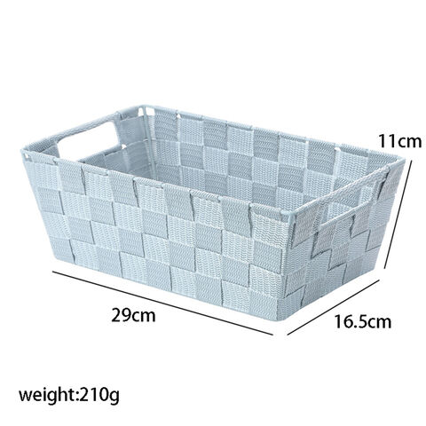 Gmgaic Werbeartikel: Robuste, gewebte Aufbewahrungskörbe aus Nylon in Blau-Grau für Regale for sale at factory direct price