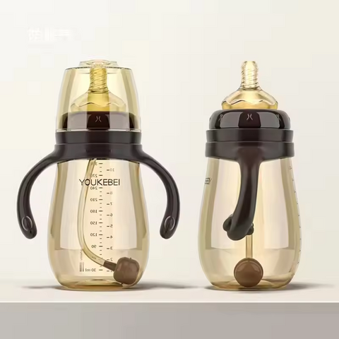 Mamadeira anticólica de silicone para bebê de 150ml, livre de BPA, portátil, macia, de gargalo largo, padrão de impressão de 240ml, atacado