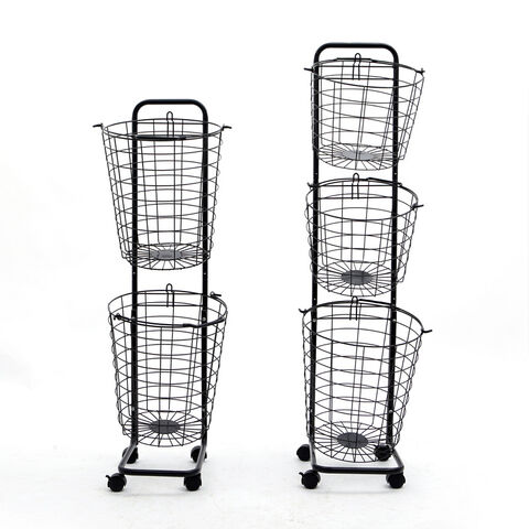 Drahtgitter-Wäschekorb mit Rädern zum Fabrikpreis for sale at factory direct price