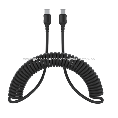 Flexible 60w Elastic Telephone Line Data Cable, Usb-c To Usb-c, C To C ...