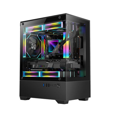 Ruix Venus Small Cute Clear Pc Case Display Micro Atx Black And White ...