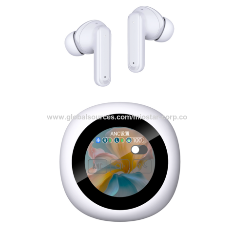 Mirostar SH-841-ANC Nuevos auriculares TWS con pantalla ANC + ENC BT v5.3, micrófonos duales, chipset AB5636, profundidad ANC de 22dB