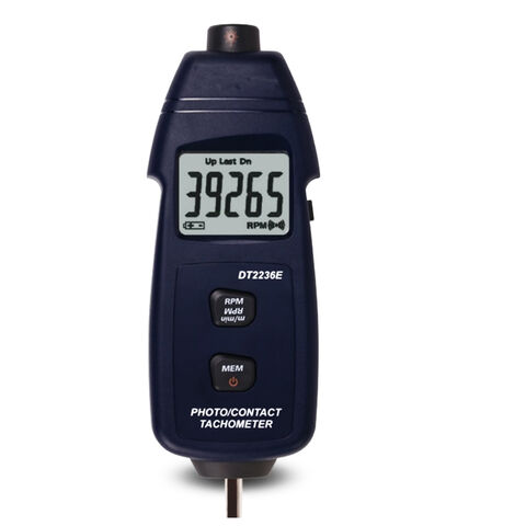 Tacómetro Fotoeléctrico de Contacto 2 EN 1 DT2236E - Medidor de RPM Digital para Industria