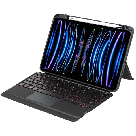 OEM/ODM Tablette Clavier Cas Sans Fil Bluetooth Clavier Couverture Avec Rétro Éclairé Touchpad Pour iPad Pro 11 12.9 pouces Air 10.9 11 2024 for sale at factory direct price