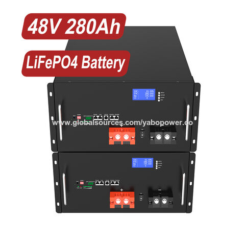 YABO Bateria de Lítio para Sistema Solar Doméstico 51.2V 280Ah para Sistemas Solares 48V - Pack de Baterias de Lítio
