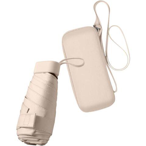 Mini Paraguas de Viaje para Bolso con Estuche, Pequeño Paraguas Compacto con Protección UV Solar, Paraguas Parasol Portátil Ligero