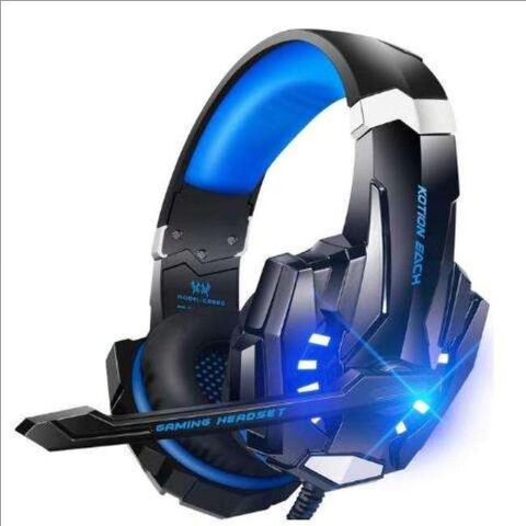 سماعة رأس للألعاب ستيريو بصوت جهير عميق مع ميكروفون وإضاءة LED لأجهزة PS4 والكمبيوتر الشخصي والكمبيوتر المحمول + ماوس للألعاب + لوحة ماوس for sale at factory direct price