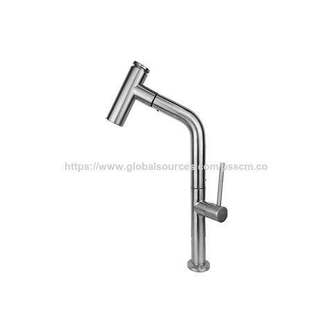 Grifo extraíble, grifo mezclador de fregadero de acero inoxidable 304, grifo de cocina for sale at factory direct price
