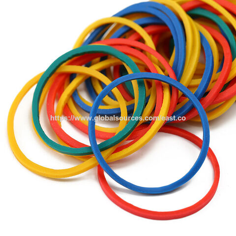 Élastiques de couleur pour Maison/Bureau/École/Banque/Usine/Hôpital, Élastiques résistants et extensibles pour fournitures scolaires, domestiques et de bureau