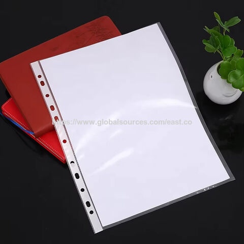 Protectores de Hojas de Papel PVC Pre-Perforados con 11 Agujeros, Protector de Hojas Transparente, Tamaño Carta A4, Tamaño Legal, Hoja Transparente con Relieve for sale at factory direct price