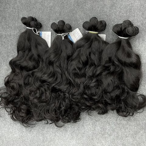 El pelo crudo del precio de fábrica lía el cabello humano vietnamita teje la extensión del pelo de la trama