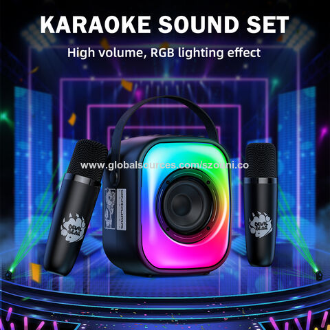 ONIKUMA KARAOKE SOUND SET Ensemble de sonorisation karaoké portable à volume élevé avec effet d'éclairage RVB et microphone for sale at factory direct price