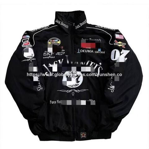 Veste Bomber de Course Nascar F1 Vintage Rare Personnalisée OEM en Gros - Vêtements de Rue avec Broderie et Patchs de Marque Personnalisés