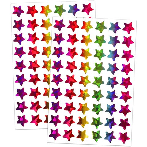 Autocollants Holographiques Petites Étoiles Arc-en-ciel pour Récompenses Enfants, Tableau de Comportement, Agenda Étudiant et Fournitures Scolaires pour Enseignants