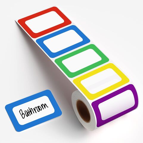 Stiker Label Nama, 400 Stiker, 5 Warna, Label Pakaian yang Dipersonalisasi untuk Panti Jompo dan Lainnya