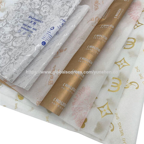 Papel de seda ecológico blanco con logo personalizado para envolver regalos y embalaje de ropa for sale at factory direct price