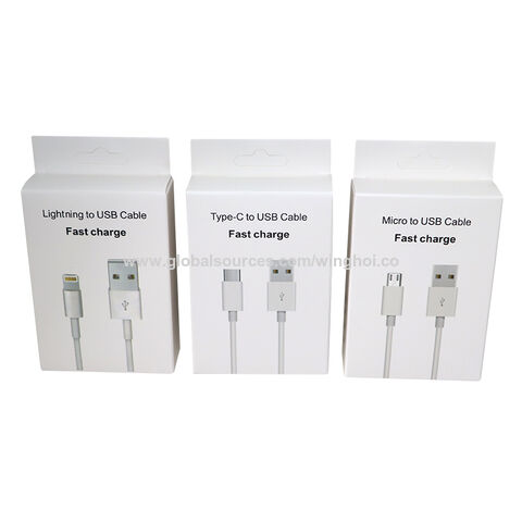 Kabel Pengisian Cepat 5V2A Harga Bagus Lightning Micro Type-C, Stok Tersedia, Kabel Data Sinkronisasi USB, MOQ Kecil, Pengiriman Cepat