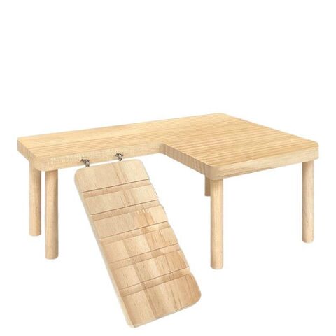 Maison cachée en bois pour hamster en gros, accessoire d'habitat pour petits animaux, escaliers pour animaux de compagnie, fourniture pour petits animaux