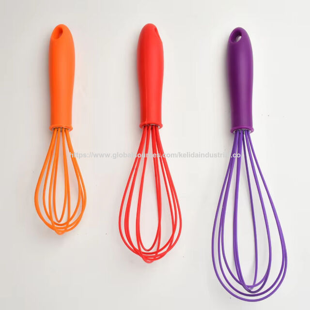 Batedor de Silicone de Alta Qualidade para Alimentos, Ideal para Utensílios de Cozinha no Atacado