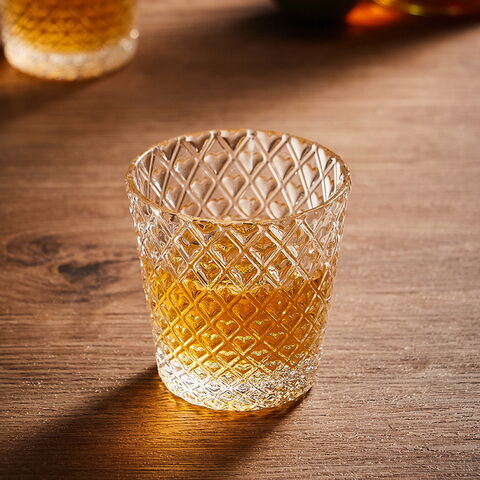 Simple pattern glass beer mug household drinking cup milk cup whiskey drinking glass for sale at factory direct price