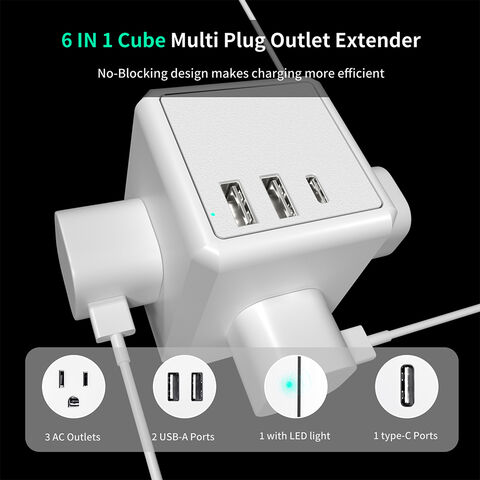 Großhandel Neues Produkt ETL-konforme 3-Wege-USB-Lade-AC-Steckdosenleiste mit USB für USA